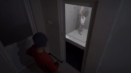I watching my roommate having shower XX I guess he knows it