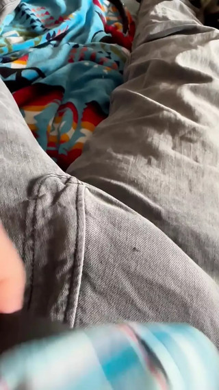 Army solider Jerking of in civies - a nice pair of jeans!  Shoots a hot load!