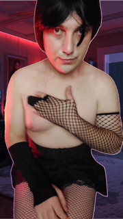 4 Boss Goth Femboy Delicious Body Big Natural Boobs Sexy Feminine Shape