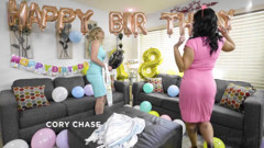 Stepmommy's Girl - MILFs Cory Chase & Nadia White Celebrate Their Stepdaughter Leah Lee with Tradition