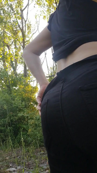 Masturbating in the forest...