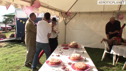 Hard outdoor sex party