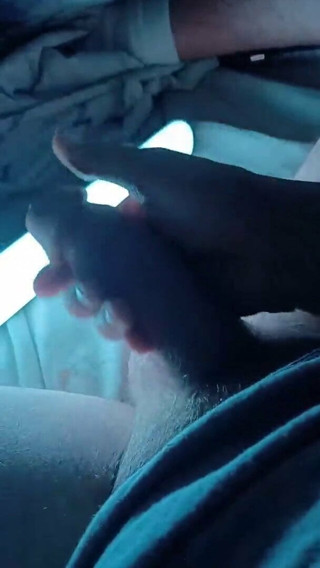 Pulling on my cock hard