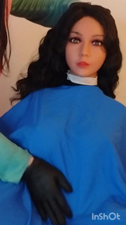 Lindsey haircutting cape modeling session busty sex doll