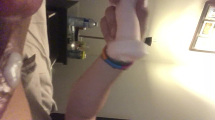 Shaved Teen Fucking and Cumming Hard in Fleshlight