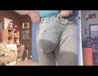 Extreme Big Jeans Bulging on Handmade Jeans