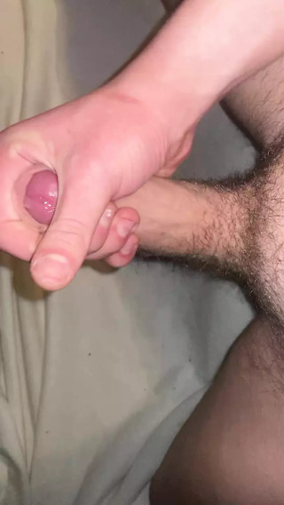 Casual jerking my teen cock for you