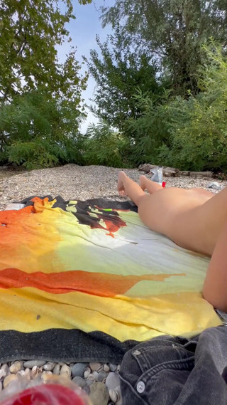 Oops! Got Caught Masturbating on a Beach, but I Kept Going