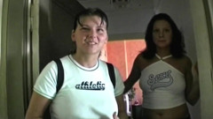 Brunettes Finger Each Other and Use Hairbrush Toy