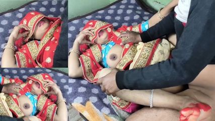 Very beautiful newly married bhabhi fucks her tight pussy with her husband