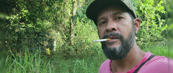 Smoking in the woods
