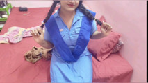 Slutty Ponytail Schoolgirl is fucking her step uncle big cock