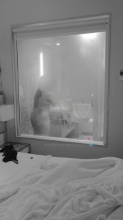 Cleaning up after threesome with with client