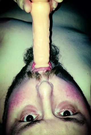 Fucking my mouth with my dildo, with filters lol