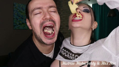 Couple of Giants Making You Cum and Eating You Shrunken Between Cheese Slices