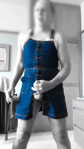 Denim pinafore dungaree dress fun