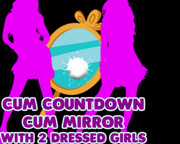 Cum Countdown Cum Mirrror with 2 Dressed Girls