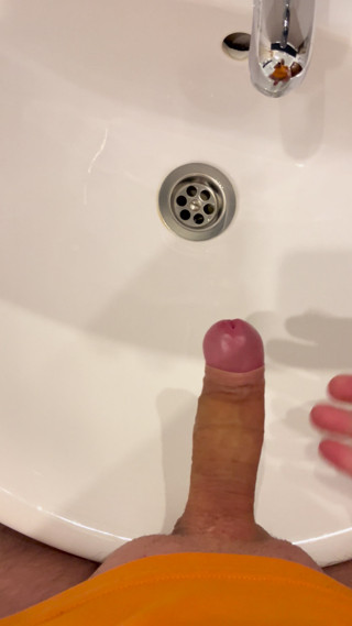 The Guy Masturbates in the Bathroom and, Filming Everything Close-up, and at the End.
