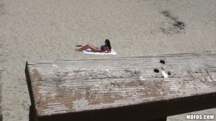 Pervs on Patrol - Small Ass Mandy Haze & Tony Film a Raw Missionary & Doggystyle Session in the Sun