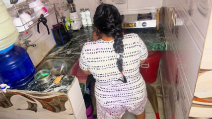 Angry Desi Maid Gets Fucked Hard by Boss in Kitchen Intense Kitchen Sex