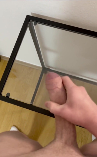 Fresh Cum on a Glass Table