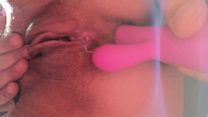 Wet pussy with dildo inside arse