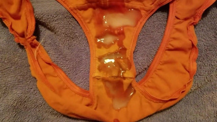 Cumshot in mother in laws panties