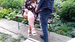 Stepson Cums on Stepmother's Bare Legs