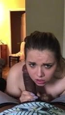 Sexy slut sucking BBC