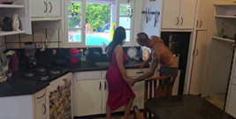 I Gave Some to My Husband's Friends in the Kitchen While He Was Cleaning the Pool.