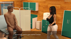 My project hotwife - gameplay - roleplay - couple medical checkup - husband gets handjob