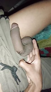 When I am alone at night, I shake my penis.