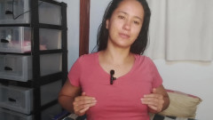 Your stepmother talks to you to pull your milk JOI in Spanish