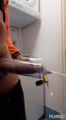 Took my pump to work today luv pumping this big wet cock