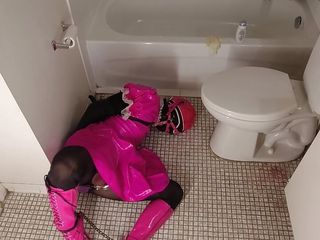 Sissy Maid Bound in Bathroom