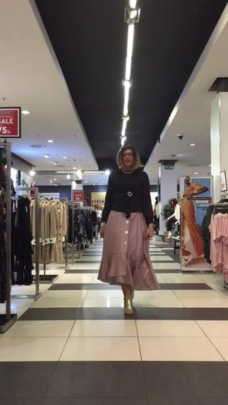 Long pink skirt