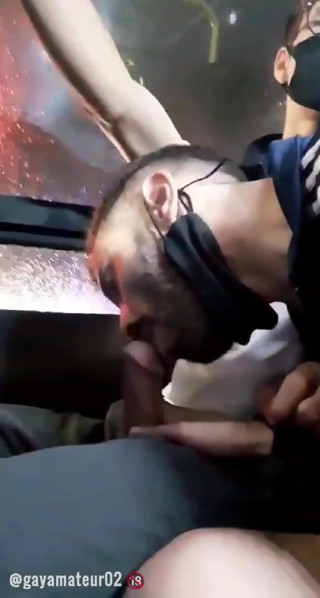 Blown in the train with a corona mask