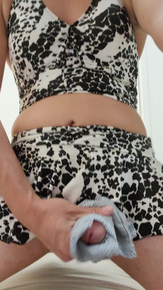 In Chinese students bikini swimsuit cum on her new panties