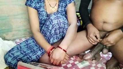 Bengali Bhabhi, wearing a maxi, pressed her boobs a lot and quenched the itch of her pussy.