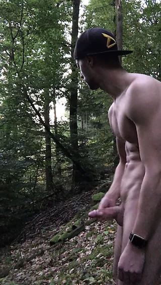 German boy naked outdoor cum in the woods jerk off