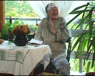 Horny German Granny gangbang outdoors