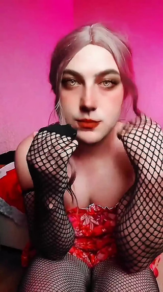 Big Butt Booty Sexy Dressed Hot Ladyboy Shemale Crossdresser Kitty