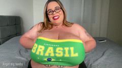 Busty Brazilian Woman with Huge Tits in a Crop Top
