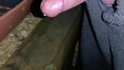Night Time Outdoor Onesie Wank, Close up Edging and Cumming - Rockard Daddy