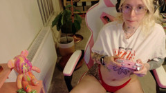 Cute Gamer Girl Loses a Bet and Ends up Moaning - Bet-loss Fantasy