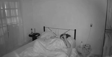 Chubby Pregnant Girlfriend Masturbates While I Spy on Her on Camera