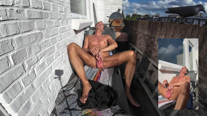 Sounding at balcony on a sunny day