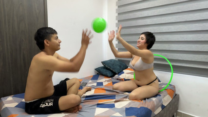 I play ball with my stepsister, it ends up getting out of control and we end up fucking hard.