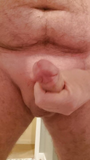 Fresh shaved cock wank Pt 3