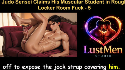 Gay Audio Sex Story - Judo Sensei Claims His Muscular Student in Rough Locker Room Fuck - Part 5